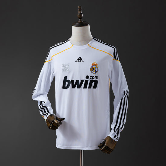 Real Madrid 09/10 Home Men's Long Sleeve Jersey- Retro