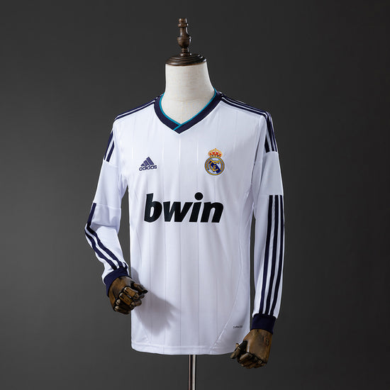 Real Madrid 12/13 Home Men's Long Sleeve Jersey- Retro