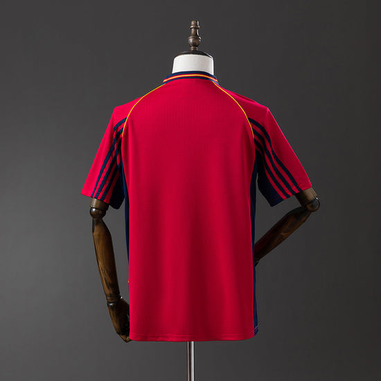 Spain 1998 Home Men's Jersey- Retro