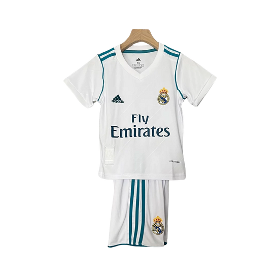 Real Madrid 17/18 Home Kid's Jersey & Shorts