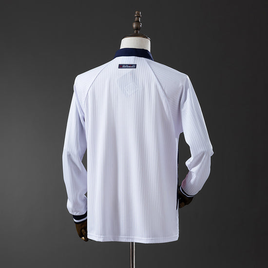 England 1998 Home Men's Long Sleeve Jersey- Retro