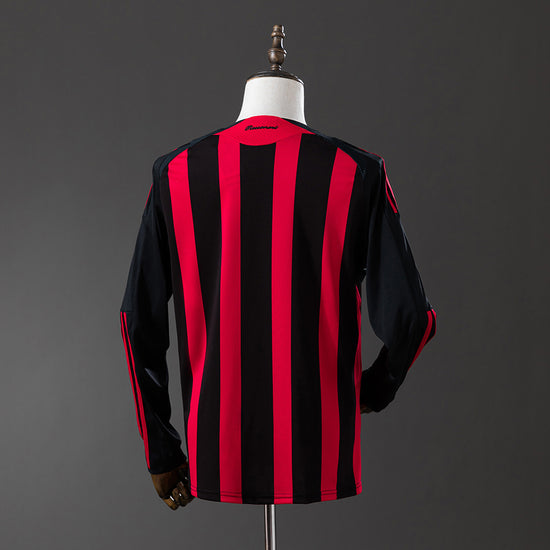 AC Milan 08/09 Home Men's Long Sleeve Jersey- Retro