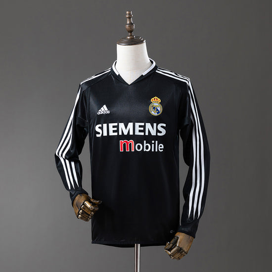 Real Madrid 04/05 Away Men's Long Sleeve Jersey- Retro
