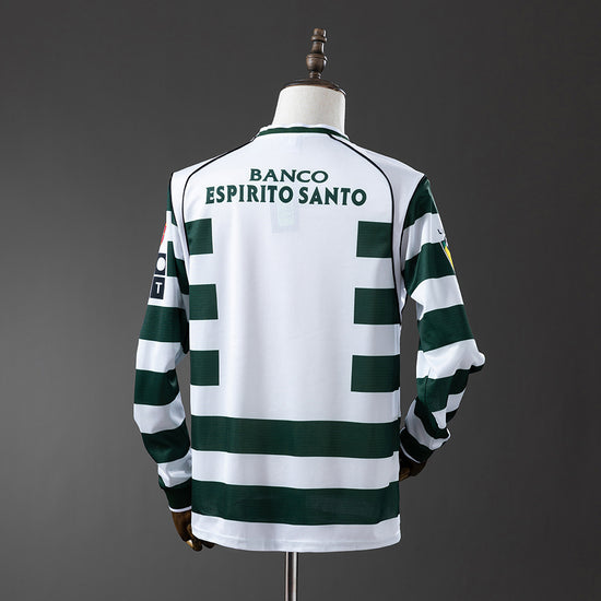 Sporting Lisbon 02/03 Home Men's Long Sleeve Jersey- Retro