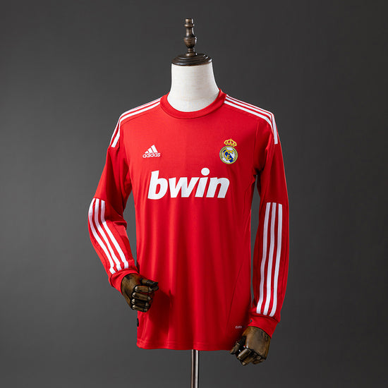 Real Madrid 11/12 Away Men's Long Sleeve Jersey- Retro