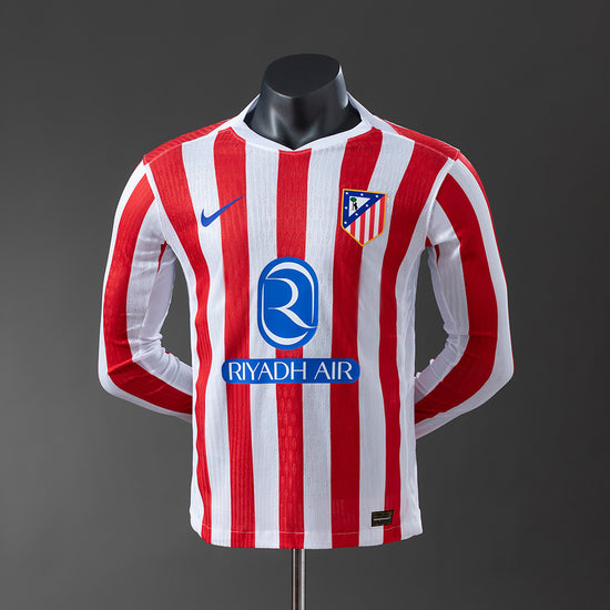 Atletico Madrid 25/26 Home Men's Long Sleeve Jersey- Player Issue