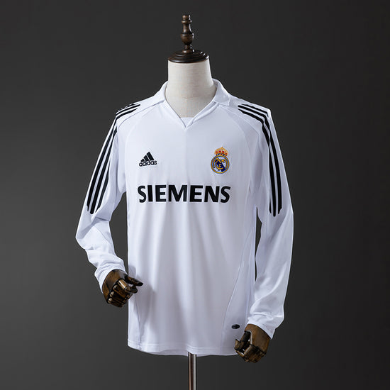 Real Madrid 05/06 Home Men's Long Sleeve Jersey- Retro