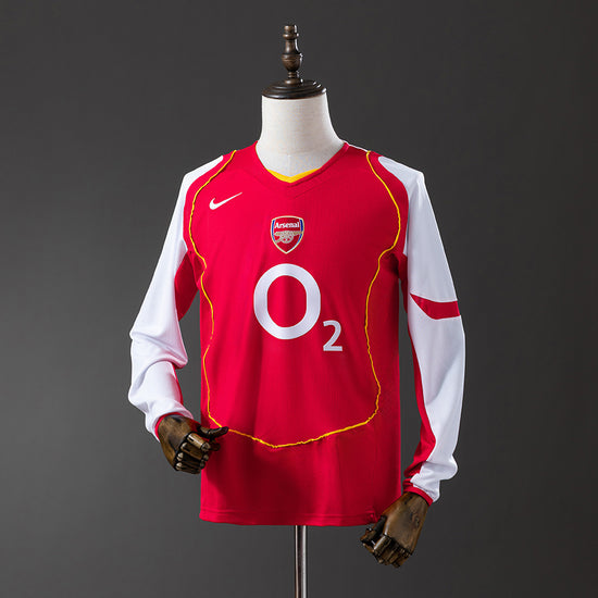 Arsenal 04/05 Home Men's Long Sleeve Jersey- Retro