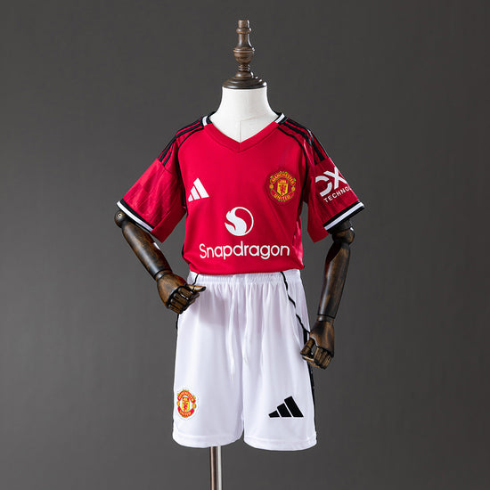 Manchester United 25/26 Home Kid's Jersey & Shorts