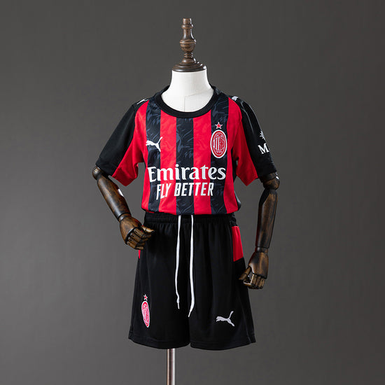 Ac Milan 25/26 Home Kid's Jersey & Shorts