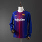 Barcelona 17/18 Home Men's Long Sleeve Jersey- Retro