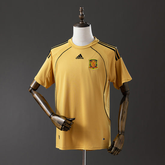 Spain 2008 Black Men's Jersey- Retro