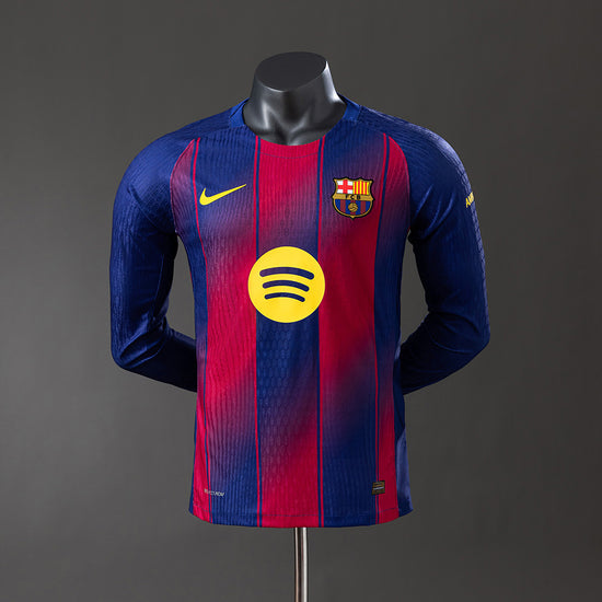 Barcelona 25/26 Home Men's Long Sleeve Jersey- Player Issue